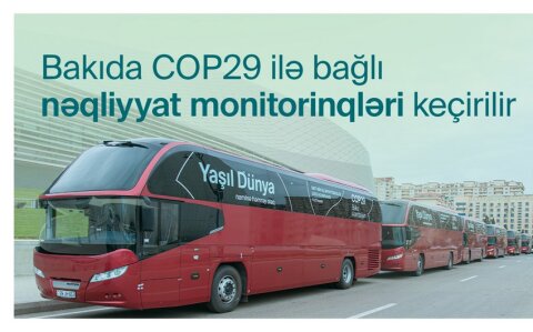 Bakıda COP29-a məxsus xüsusi avtomobillərin hərəkəti test edilir